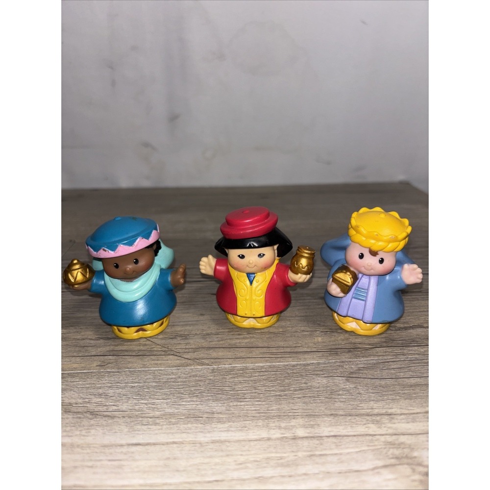 3 Fisher Price Little People Nativity Scene Manger Christmas Wiseman Play